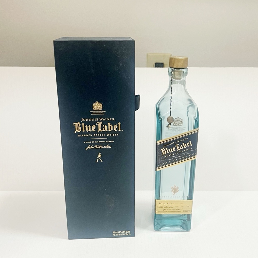 EMPTY Johnnie Walker Blue Label Bottle and Box